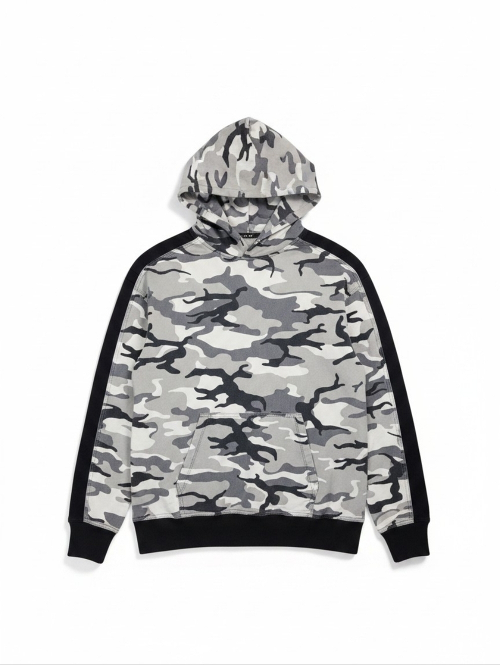 H&M DIVIDED Gray Camo Hoodie | Streetwear Camouflage Pullover